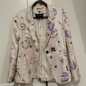Giorgio Armani Women's Patterned Blazer - White, Purple, Orange